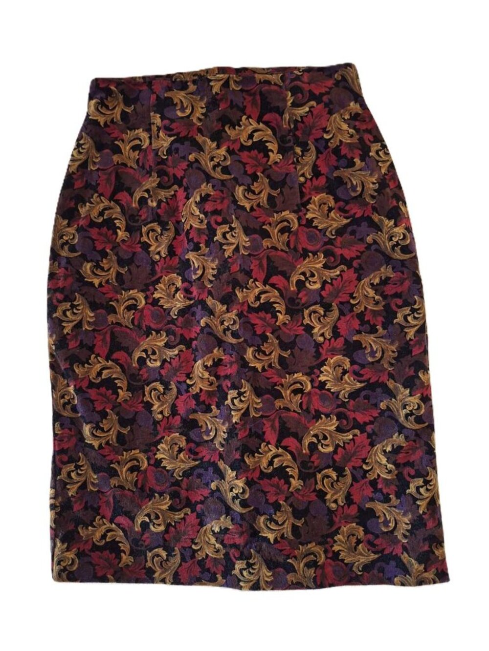Vintage Talbots Petite Baroque Floral Pencil Skirt – Size 6, 100% Cotton